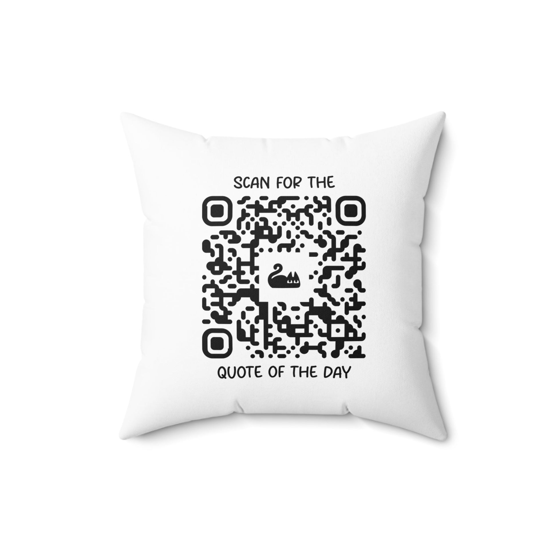 Home & Cozy – Pillow – White – Scan for the Quote of the Day - QR NATION