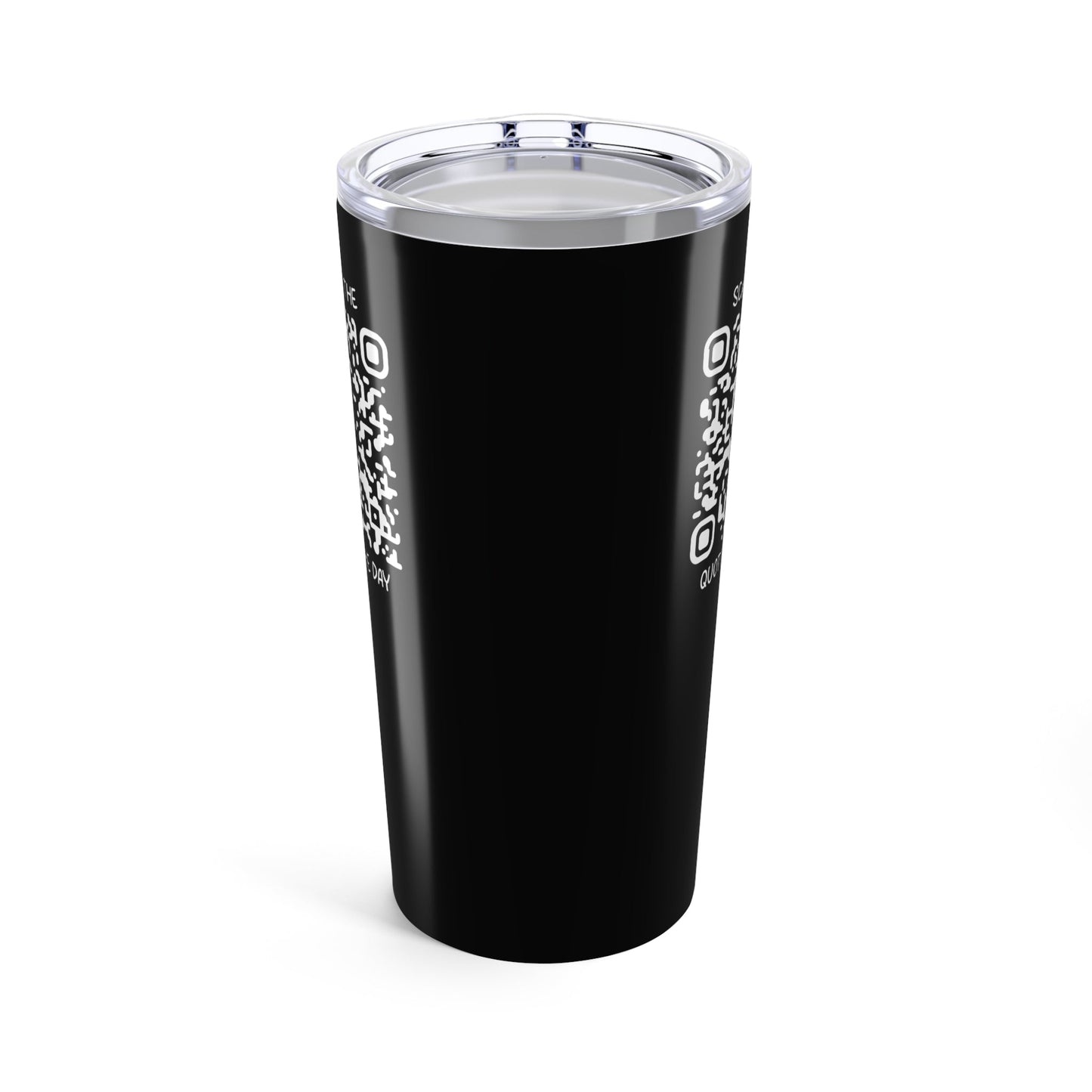 Home & Cozy – Tumbler – Black – Scan for the Quote of the Day - QR NATION