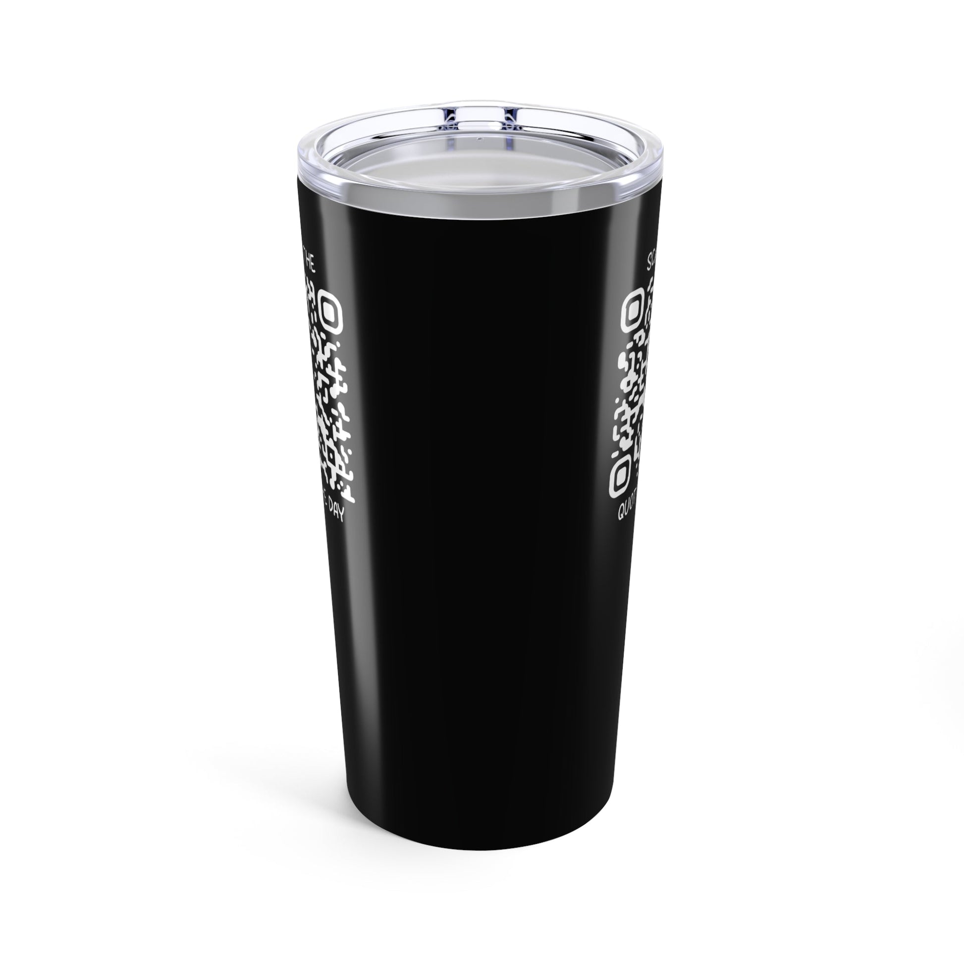 Home & Cozy – Tumbler – Black – Scan for the Quote of the Day - QR NATION