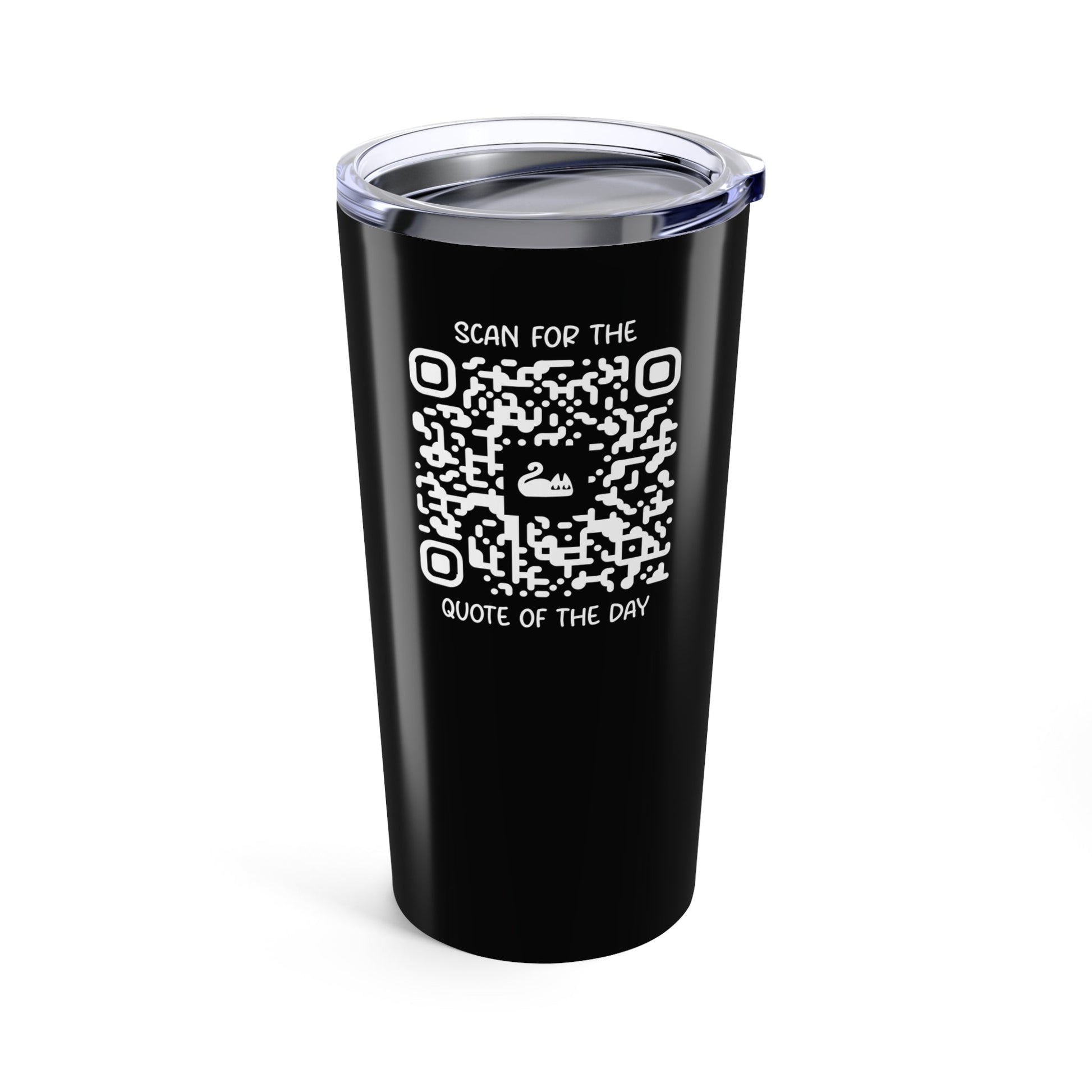 Home & Cozy – Tumbler – Black – Scan for the Quote of the Day - QR NATION