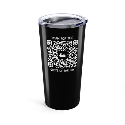 Home & Cozy – Tumbler – Black – Scan for the Quote of the Day - QR NATION