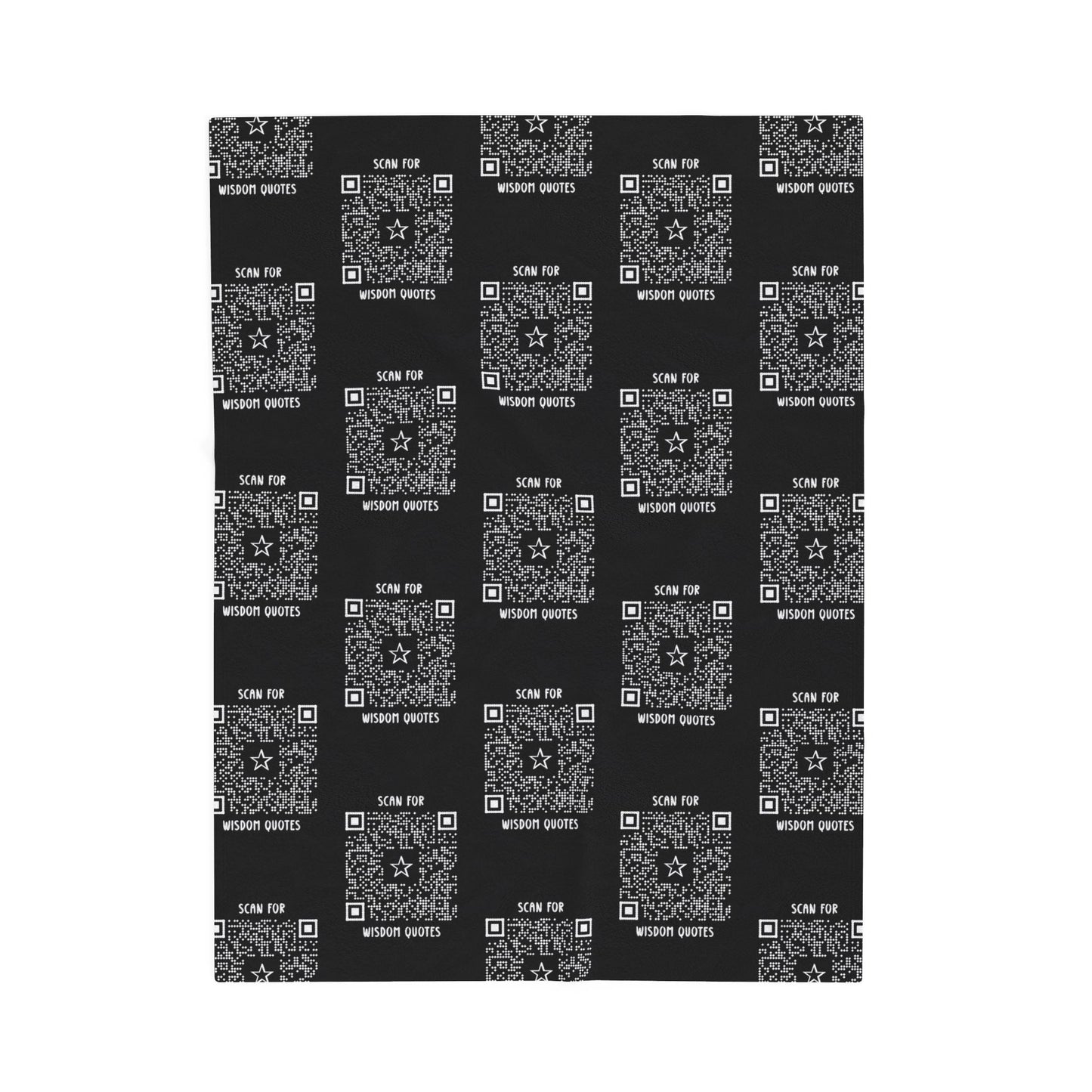 Inspiration – Blanket – Black – Scan for Wisdom Quotes - QR NATION