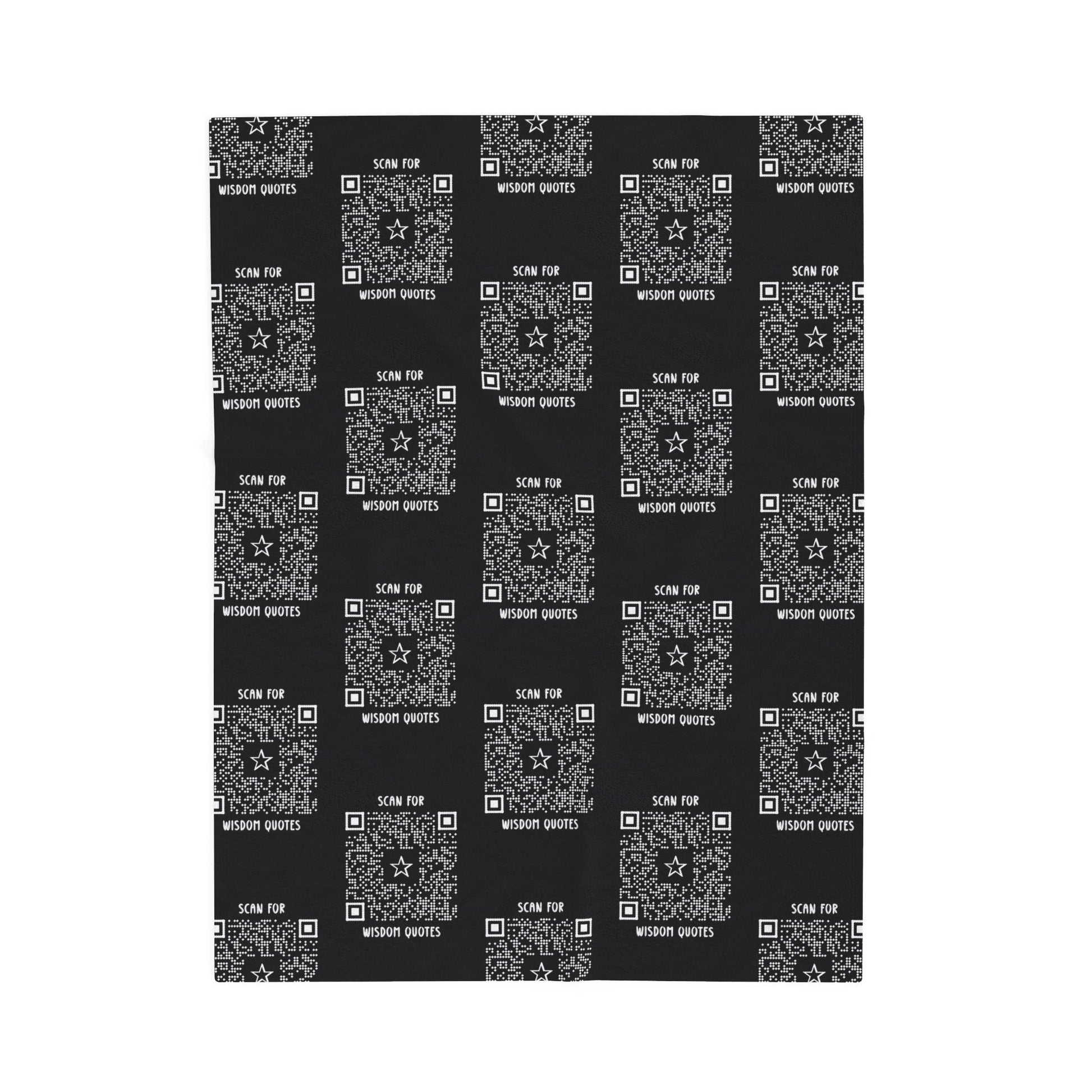 Inspiration – Blanket – Black – Scan for Wisdom Quotes - QR NATION