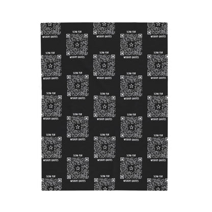 Inspiration – Blanket – Black – Scan for Wisdom Quotes - QR NATION