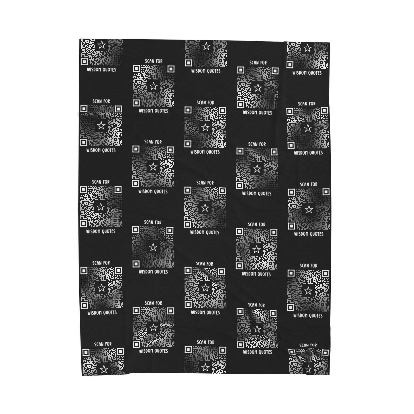 Inspiration – Blanket – Black – Scan for Wisdom Quotes - QR NATION