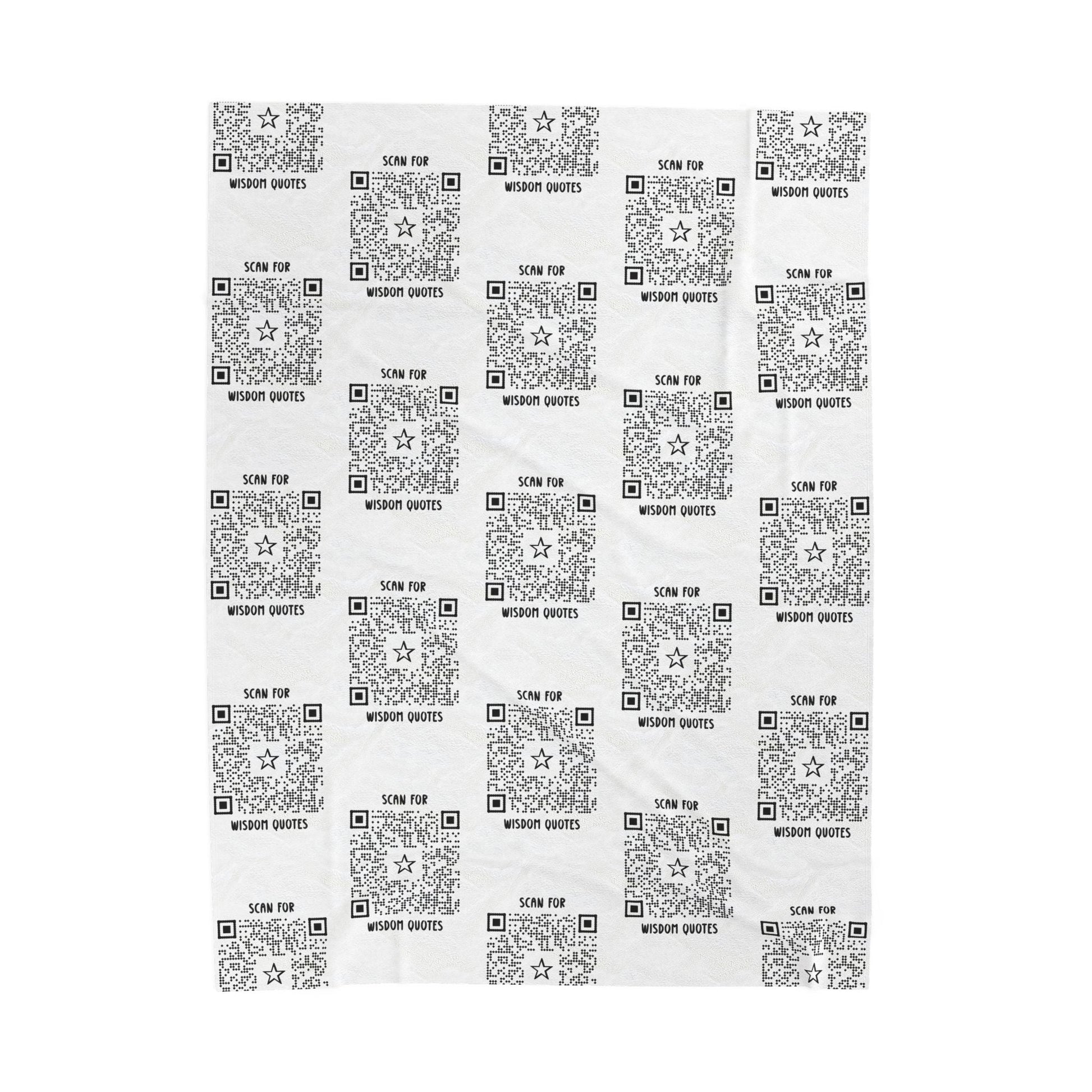 Inspiration – Blanket – White – Scan for Wisdom Quotes - QR NATION