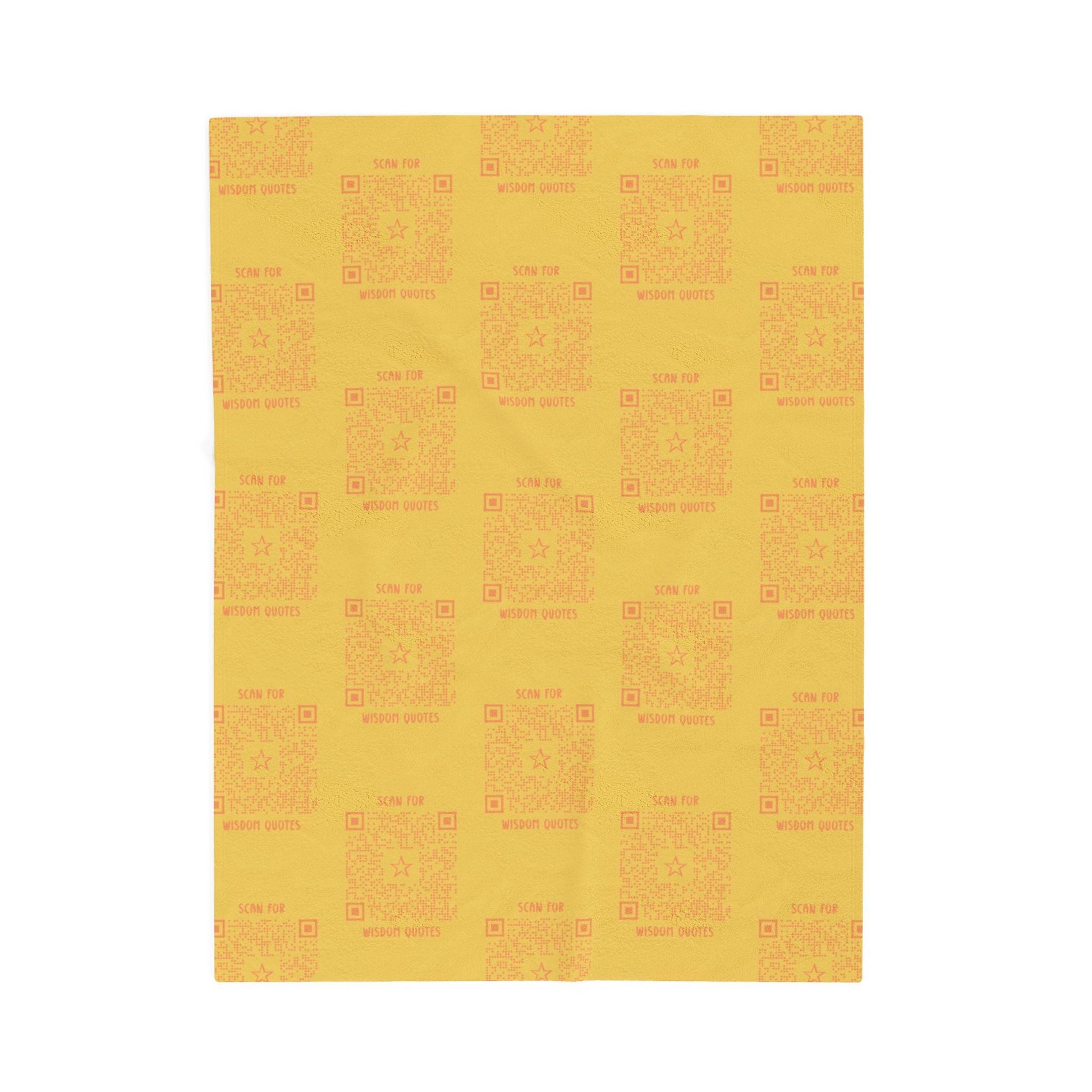 Inspiration – Blanket – Yellow – Scan for Wisdom Quotes - QR NATION