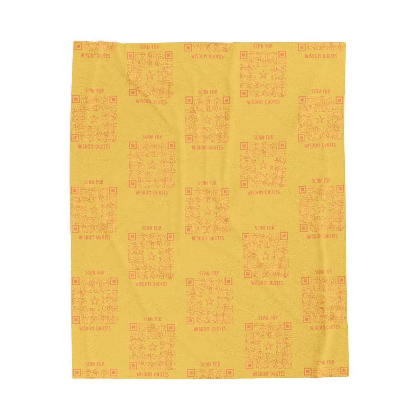 Inspiration – Blanket – Yellow – Scan for Wisdom Quotes - QR NATION