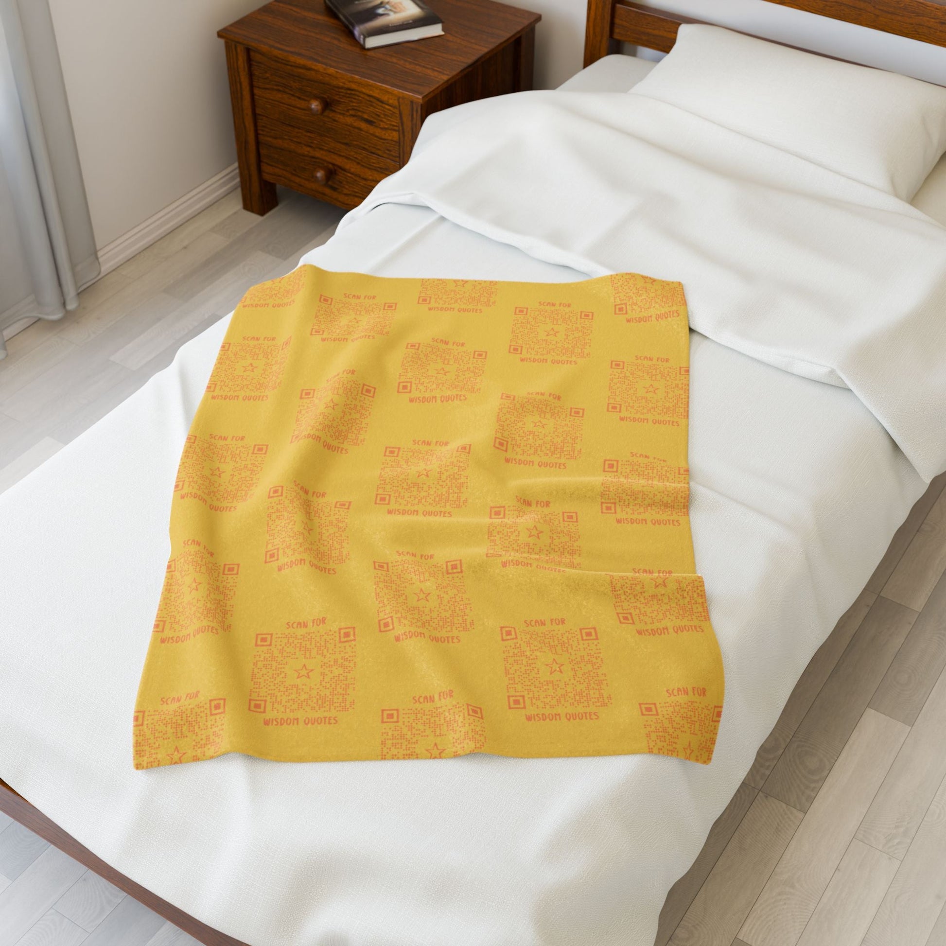 Inspiration – Blanket – Yellow – Scan for Wisdom Quotes - QR NATION