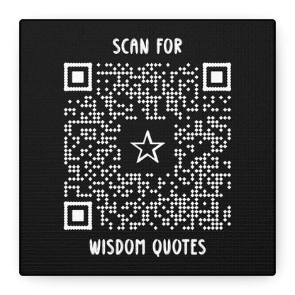 Inspiration – Canvas – Black – Scan for Wisdom Quotes - QR NATION