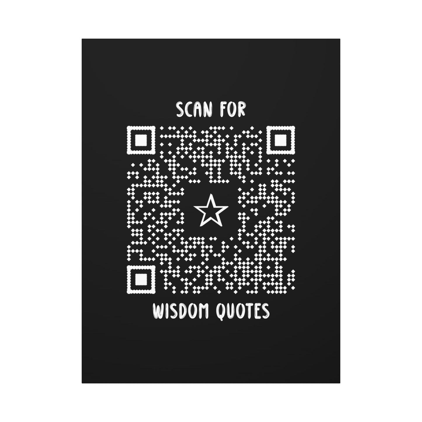 Inspiration – Canvas – Black – Scan for Wisdom Quotes - QR NATION
