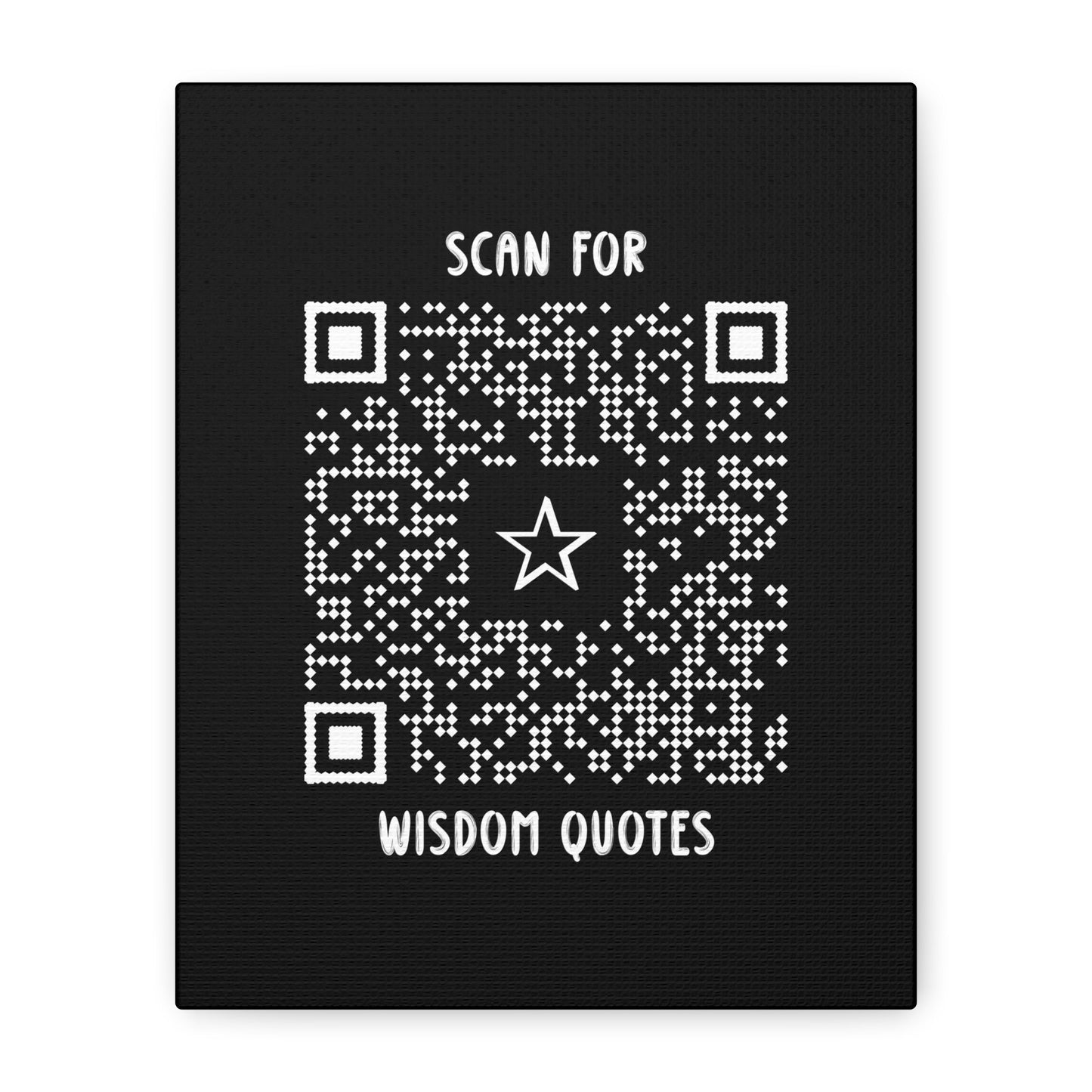 Inspiration – Canvas – Black – Scan for Wisdom Quotes - QR NATION