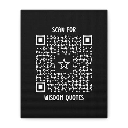 Inspiration – Canvas – Black – Scan for Wisdom Quotes - QR NATION