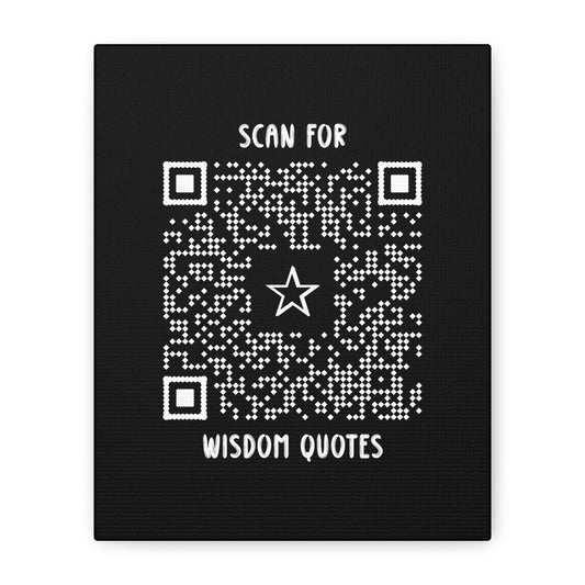 Inspiration – Canvas – Black – Scan for Wisdom Quotes - QR NATION