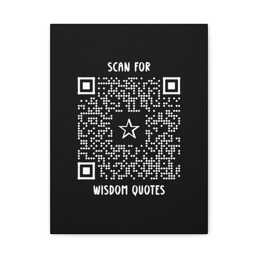 Inspiration – Canvas – Black – Scan for Wisdom Quotes - QR NATION