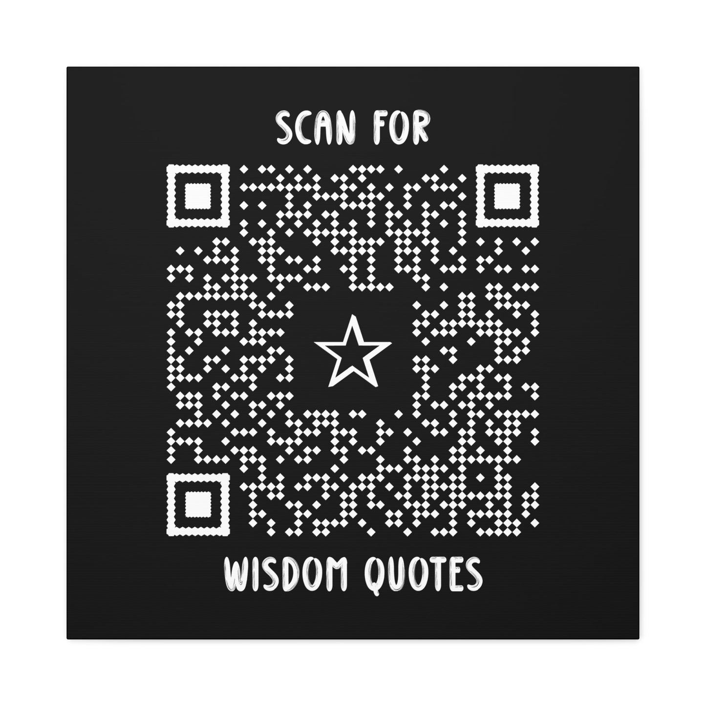 Inspiration – Canvas – Black – Scan for Wisdom Quotes - QR NATION
