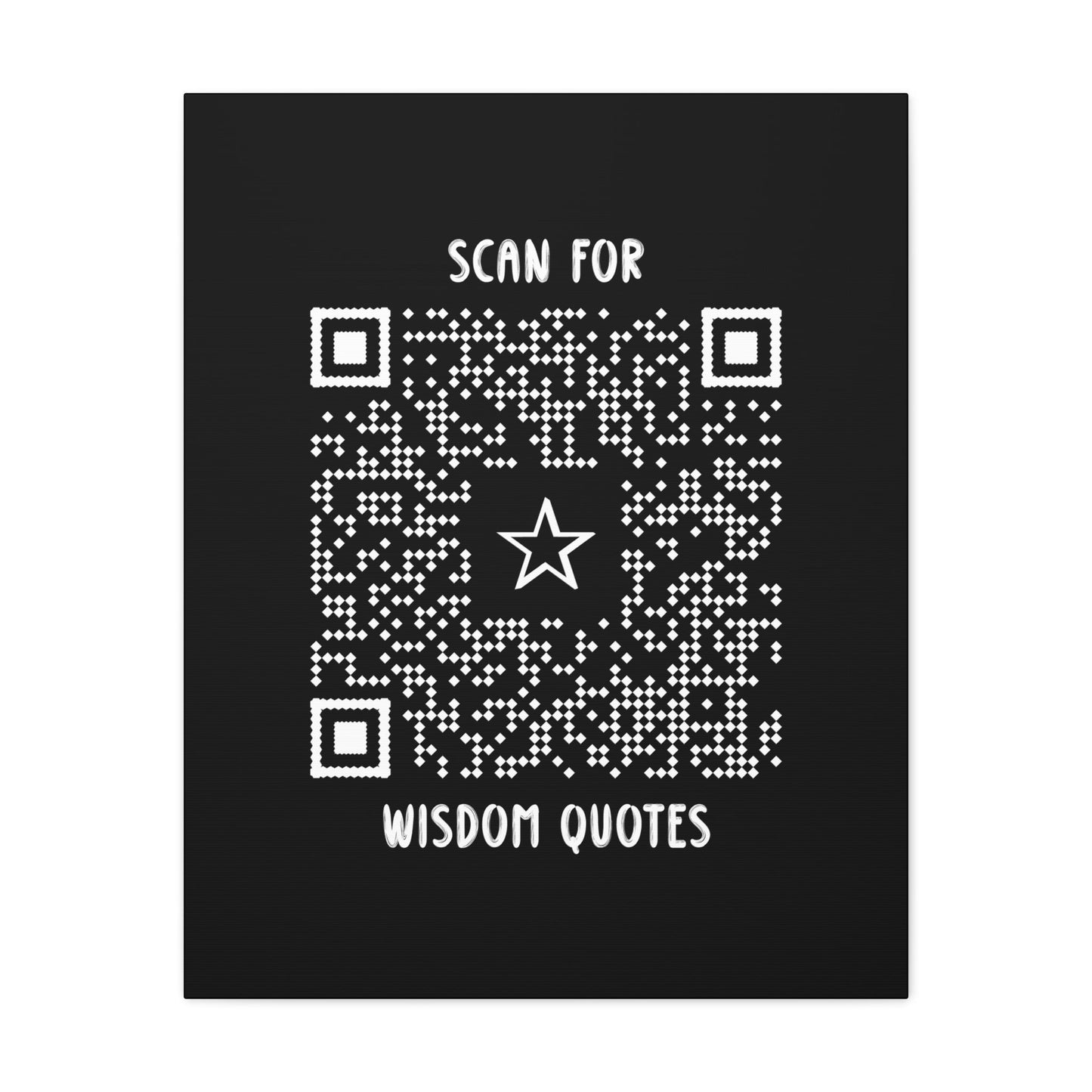 Inspiration – Canvas – Black – Scan for Wisdom Quotes - QR NATION