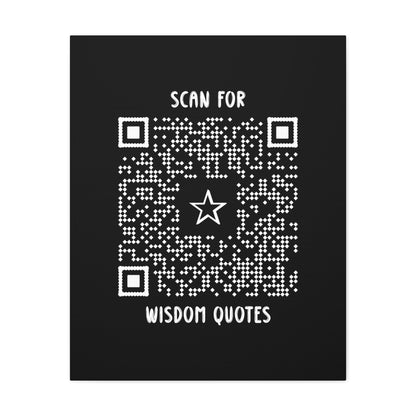 Inspiration – Canvas – Black – Scan for Wisdom Quotes - QR NATION