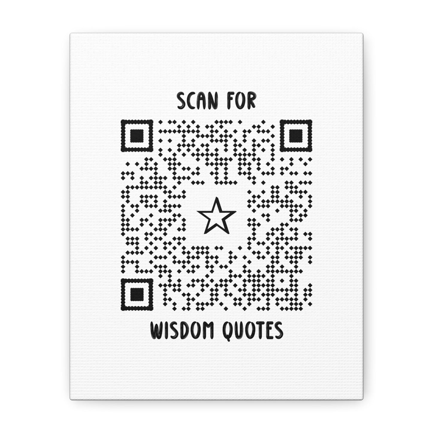 Inspiration – Canvas – White – Scan for Wisdom Quotes - QR NATION