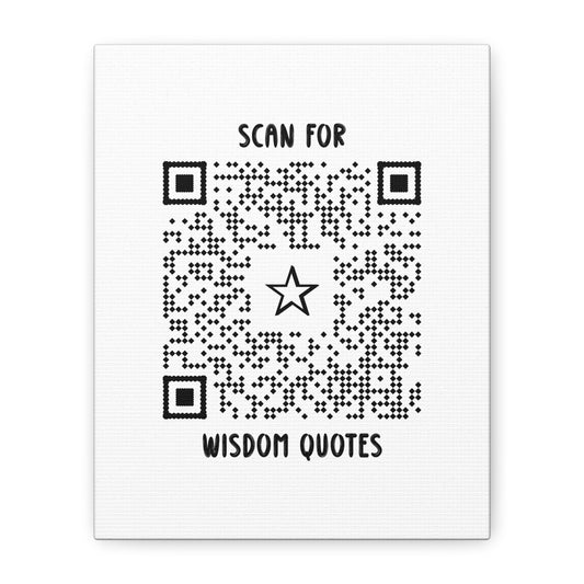 Inspiration – Canvas – White – Scan for Wisdom Quotes - QR NATION