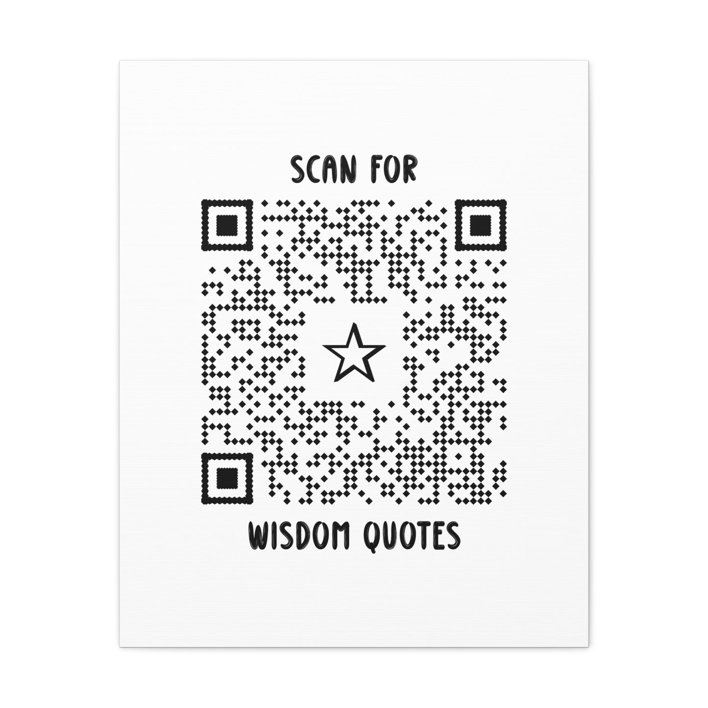 Inspiration – Canvas – White – Scan for Wisdom Quotes - QR NATION