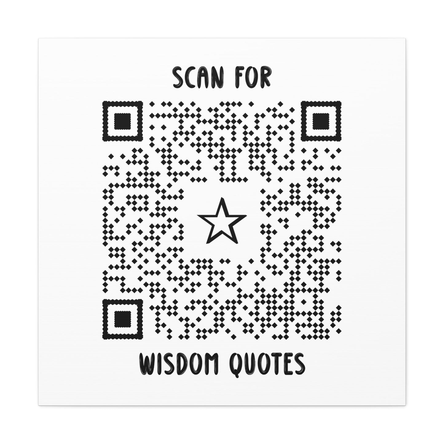 Inspiration – Canvas – White – Scan for Wisdom Quotes - QR NATION