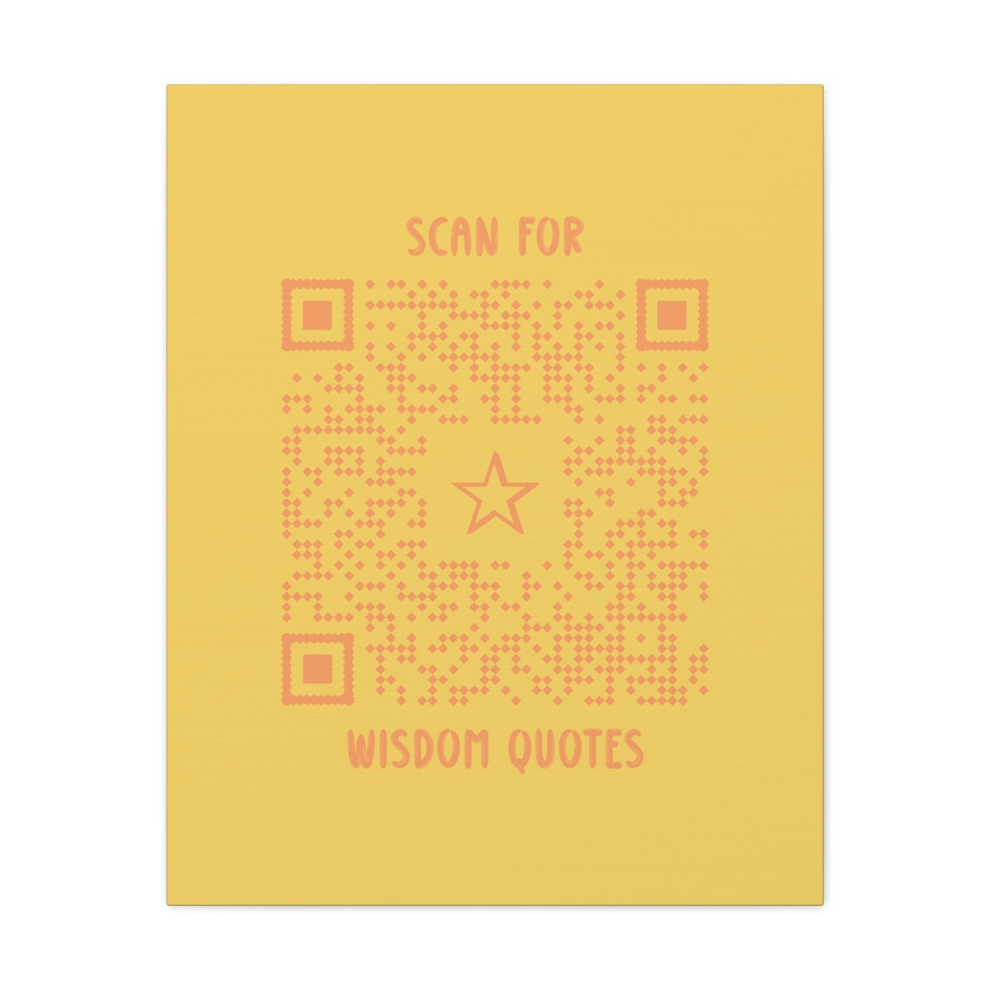 Inspiration – Canvas – Yellow – Scan for Wisdom Quotes - QR NATION