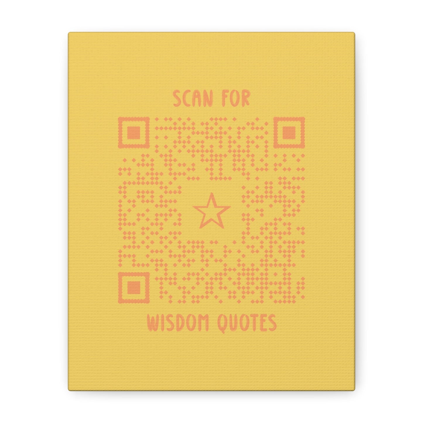 Inspiration – Canvas – Yellow – Scan for Wisdom Quotes - QR NATION