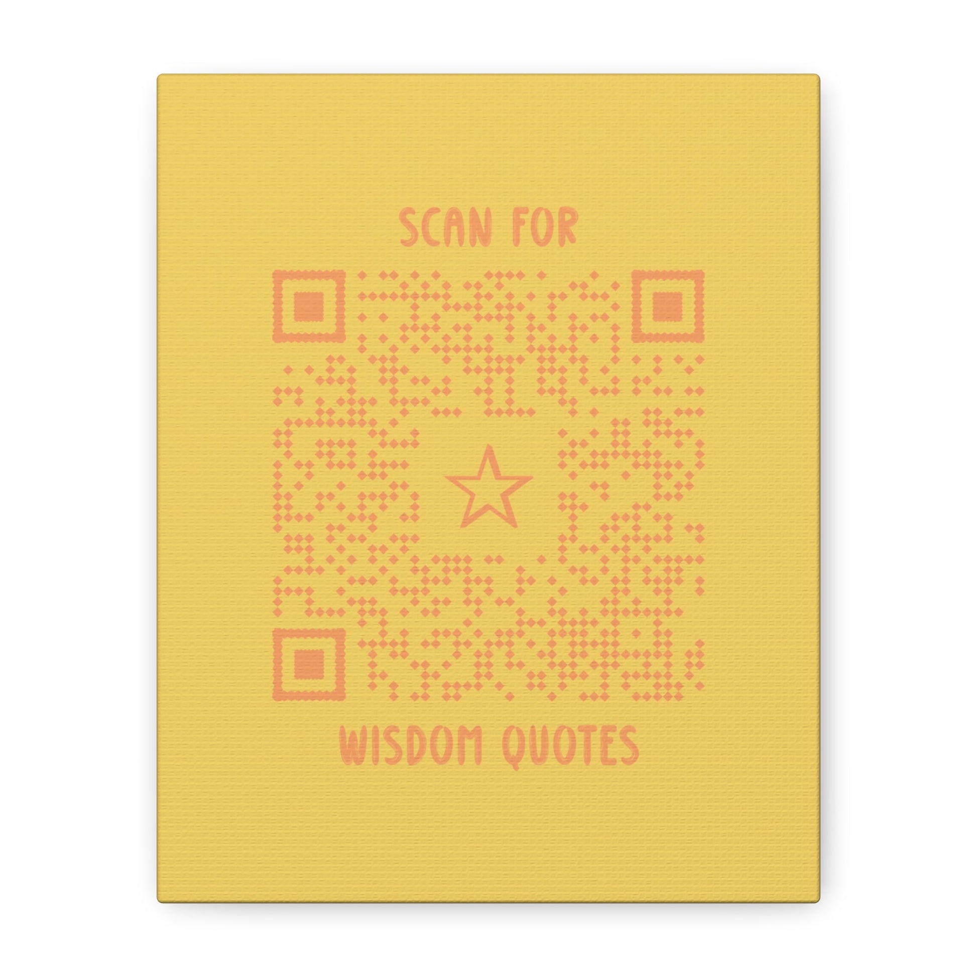 Inspiration – Canvas – Yellow – Scan for Wisdom Quotes - QR NATION