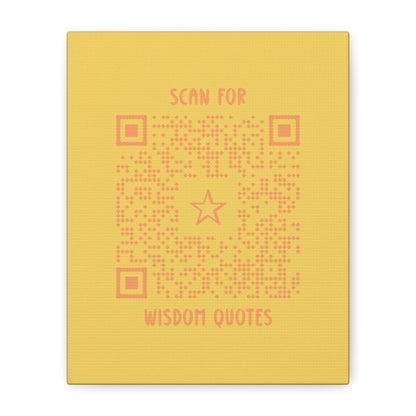Inspiration – Canvas – Yellow – Scan for Wisdom Quotes - QR NATION