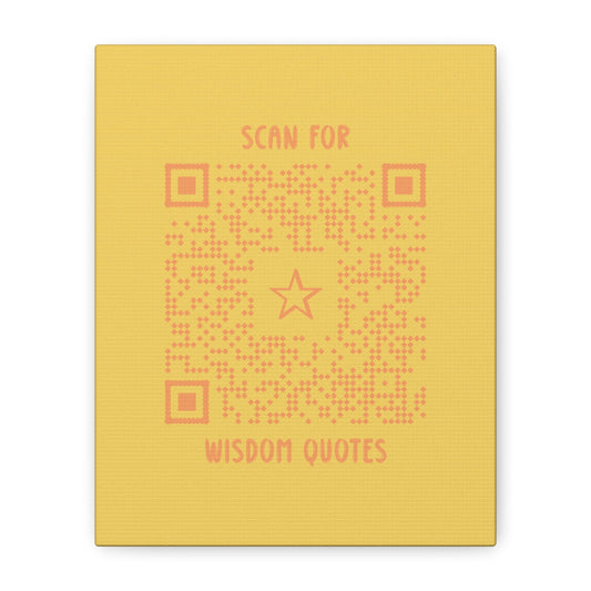Inspiration – Canvas – Yellow – Scan for Wisdom Quotes - QR NATION