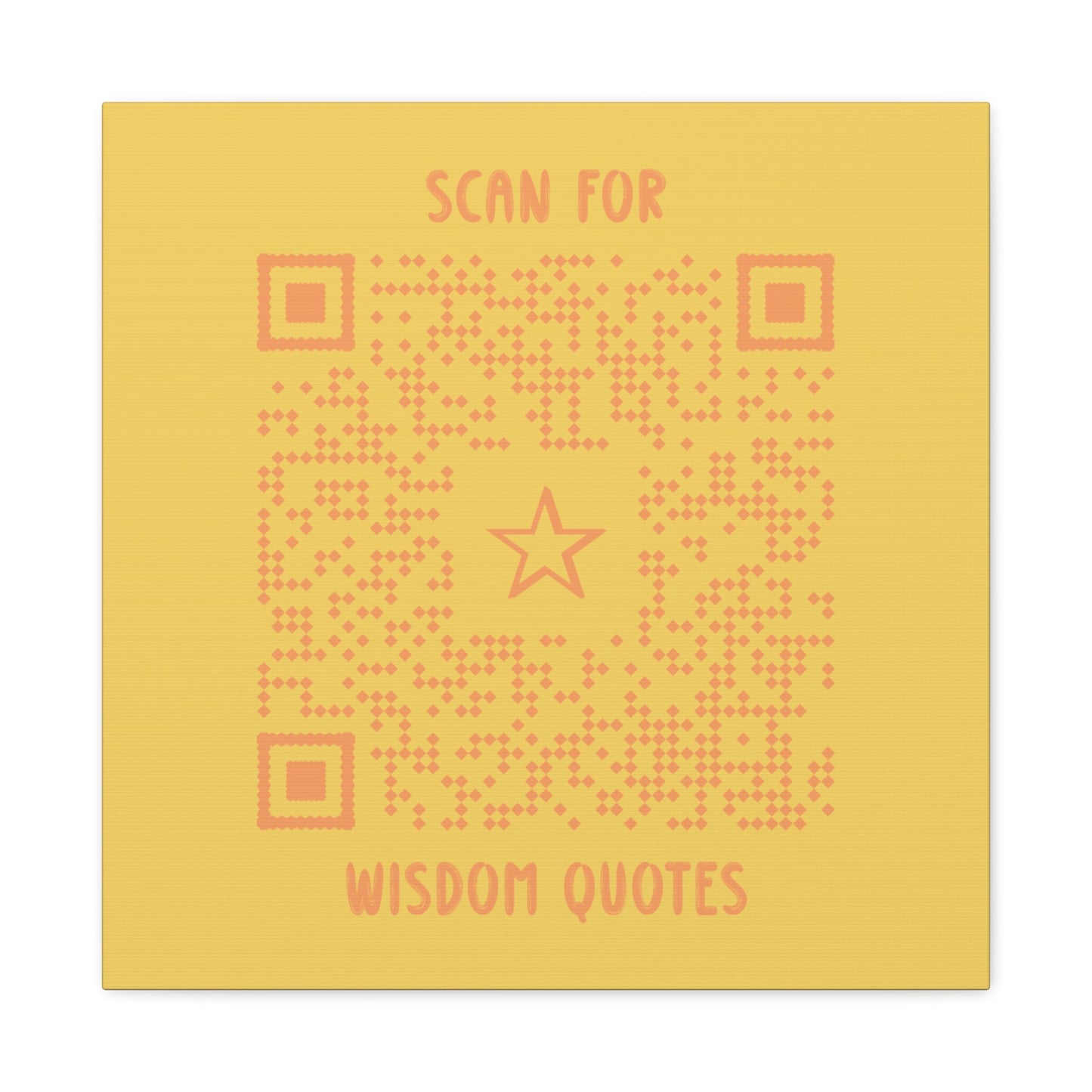 Inspiration – Canvas – Yellow – Scan for Wisdom Quotes - QR NATION