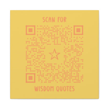Inspiration – Canvas – Yellow – Scan for Wisdom Quotes - QR NATION