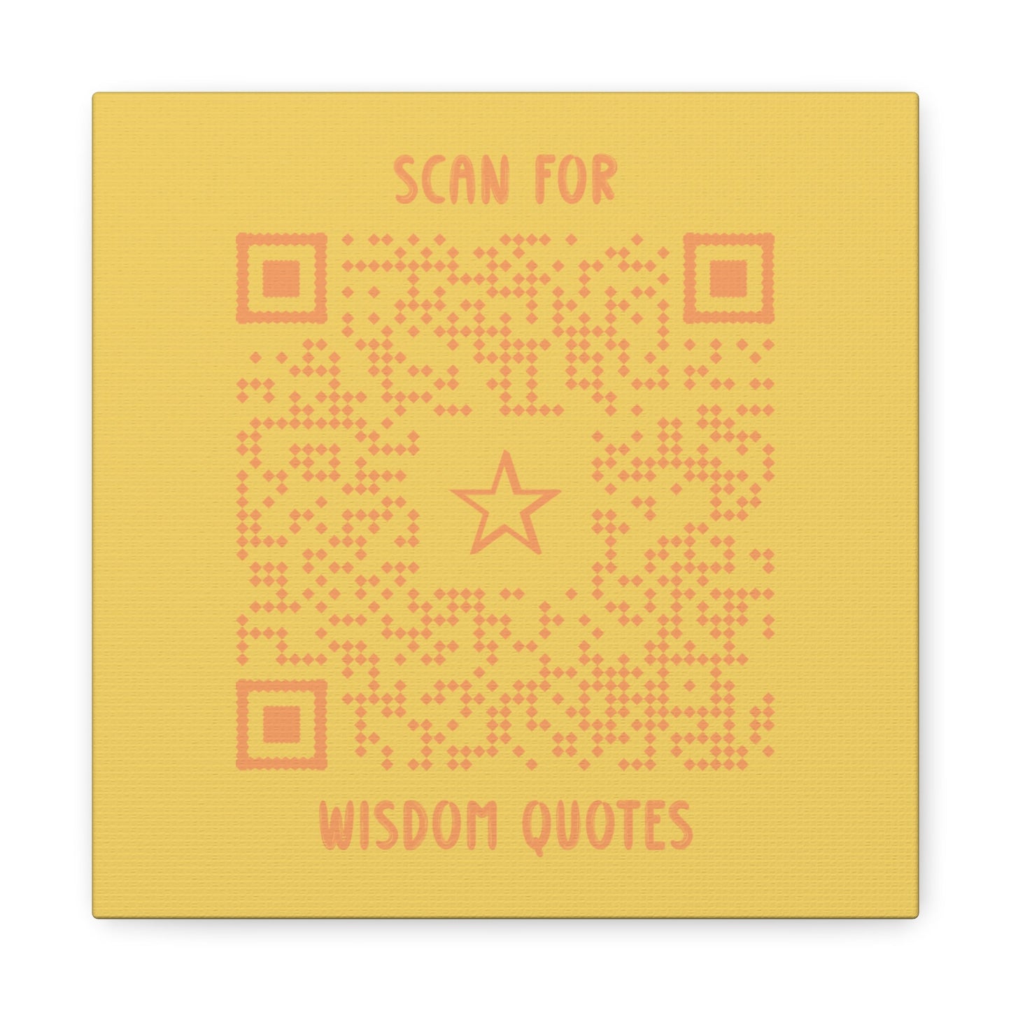 Inspiration – Canvas – Yellow – Scan for Wisdom Quotes - QR NATION