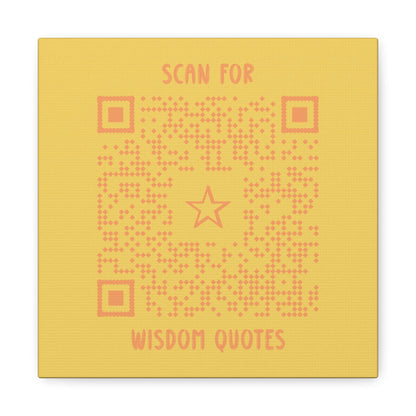Inspiration – Canvas – Yellow – Scan for Wisdom Quotes - QR NATION