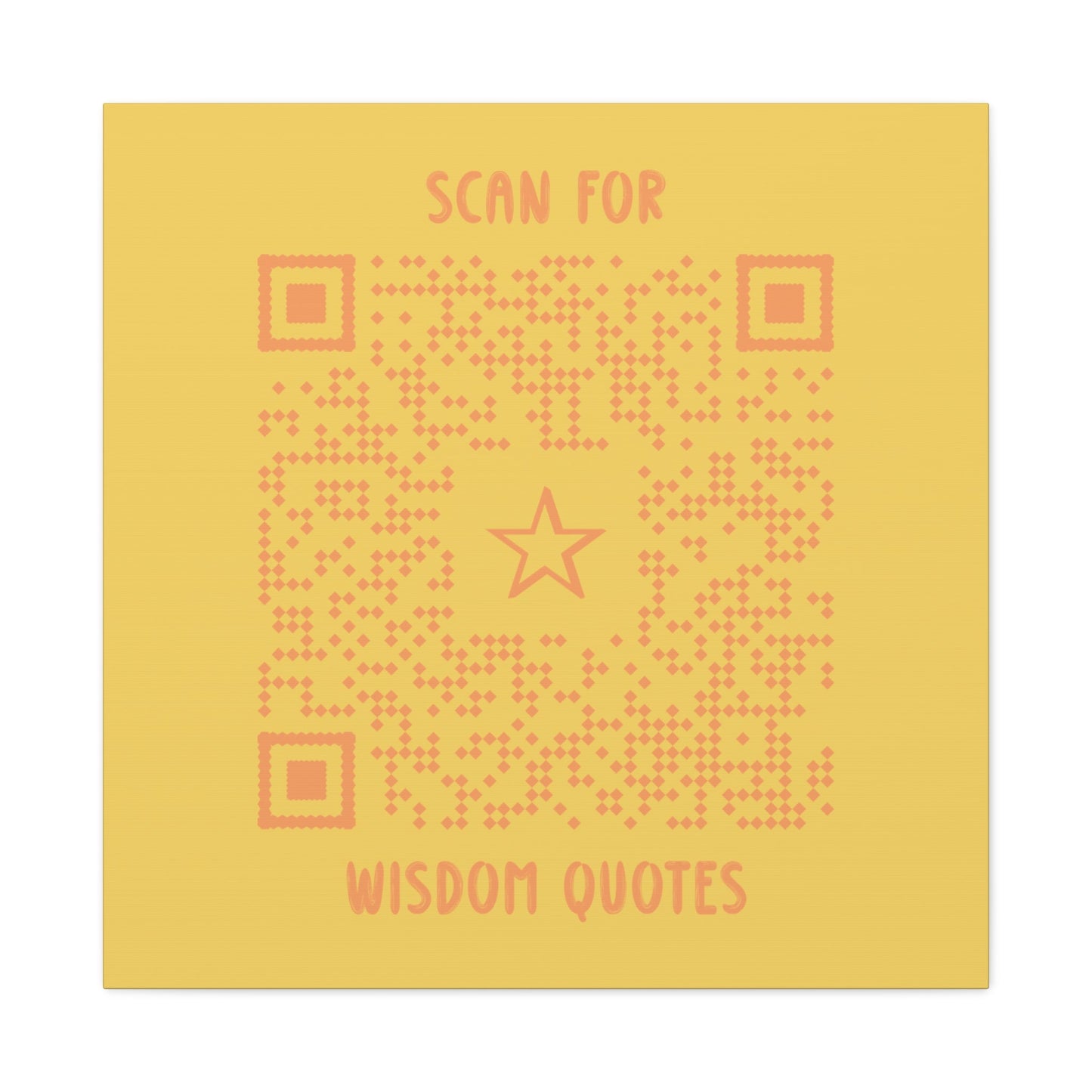 Inspiration – Canvas – Yellow – Scan for Wisdom Quotes - QR NATION