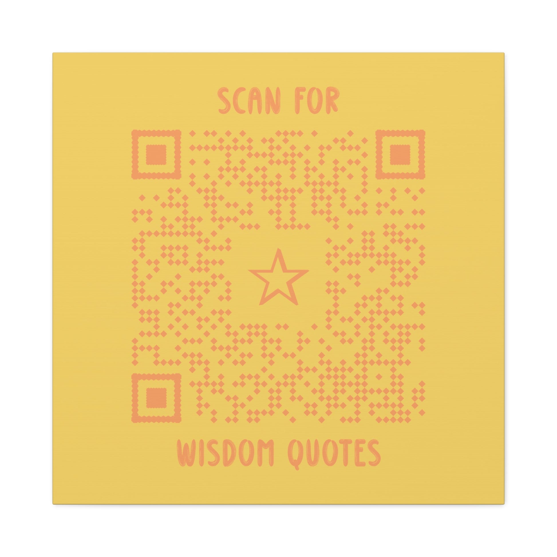 Inspiration – Canvas – Yellow – Scan for Wisdom Quotes - QR NATION