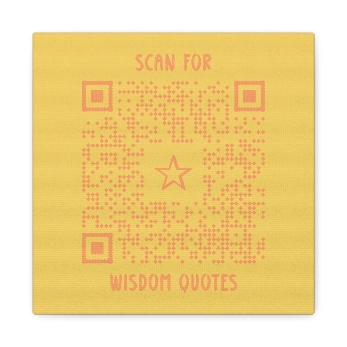 Inspiration – Canvas – Yellow – Scan for Wisdom Quotes - QR NATION