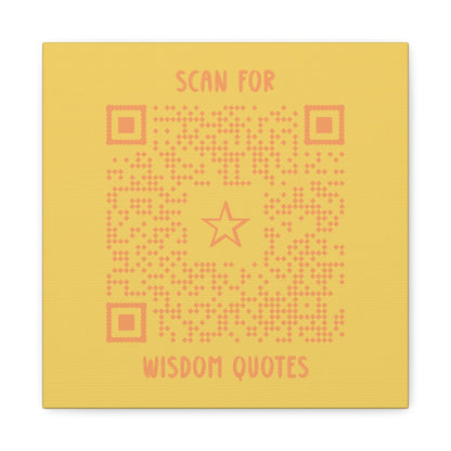 Inspiration – Canvas – Yellow – Scan for Wisdom Quotes - QR NATION