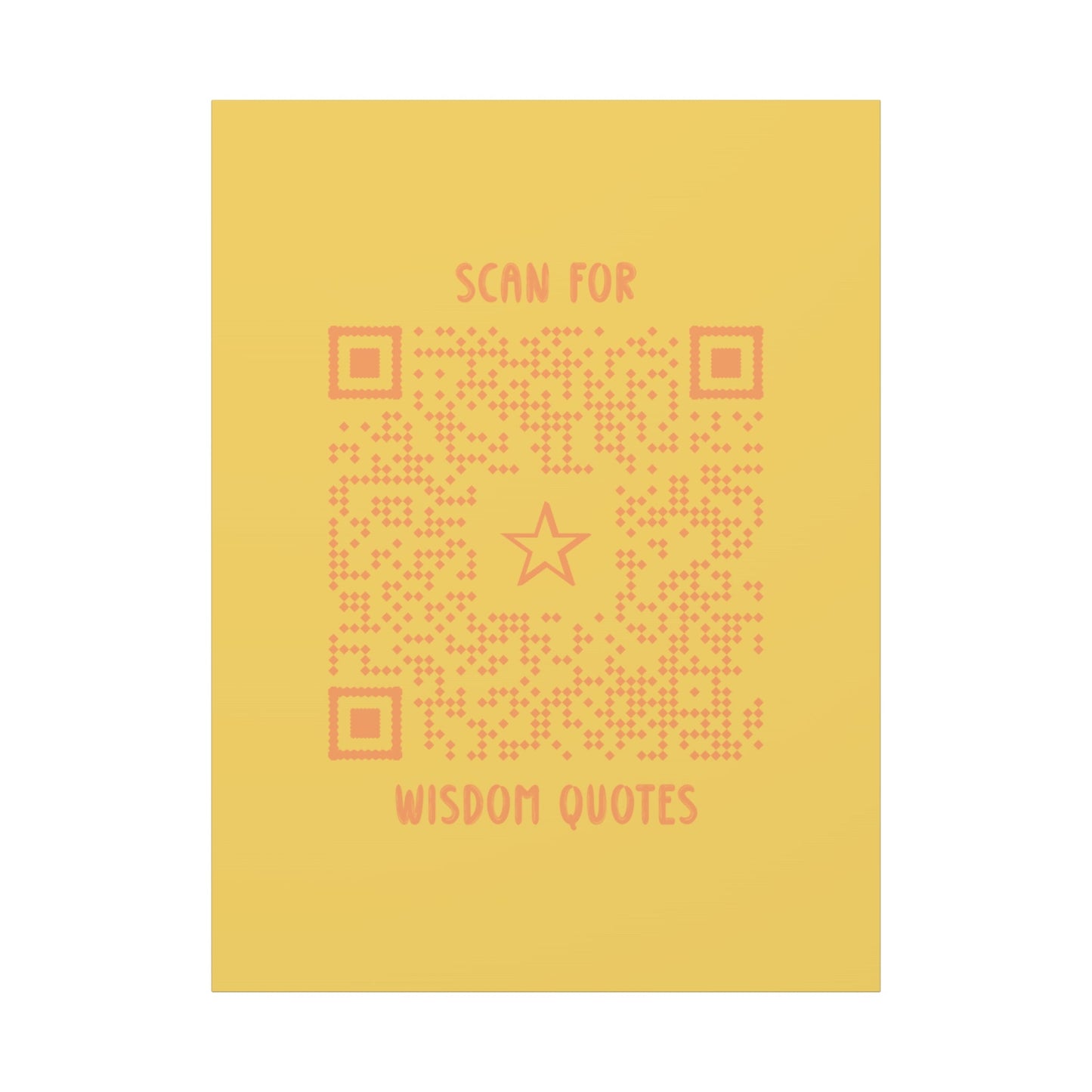 Inspiration – Canvas – Yellow – Scan for Wisdom Quotes - QR NATION