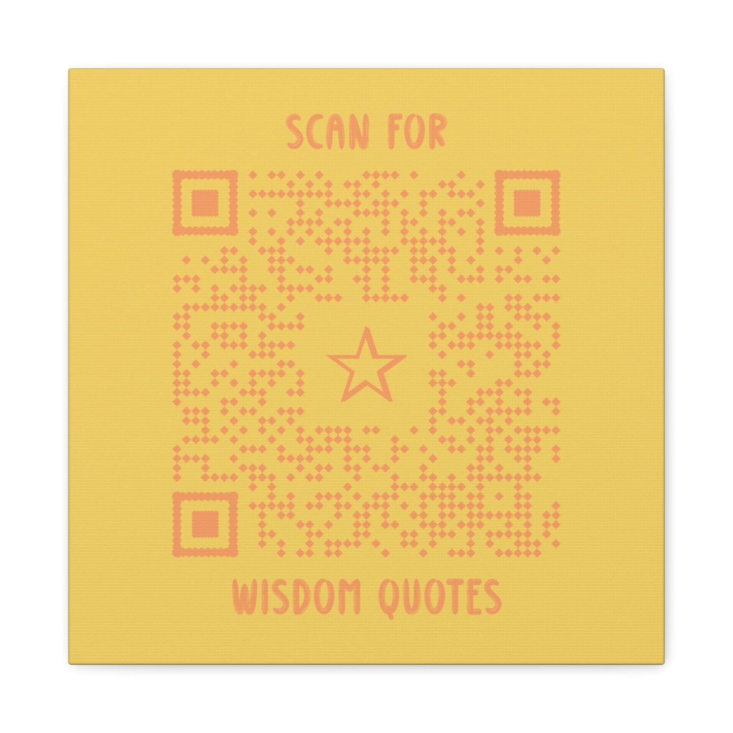 Inspiration – Canvas – Yellow – Scan for Wisdom Quotes - QR NATION
