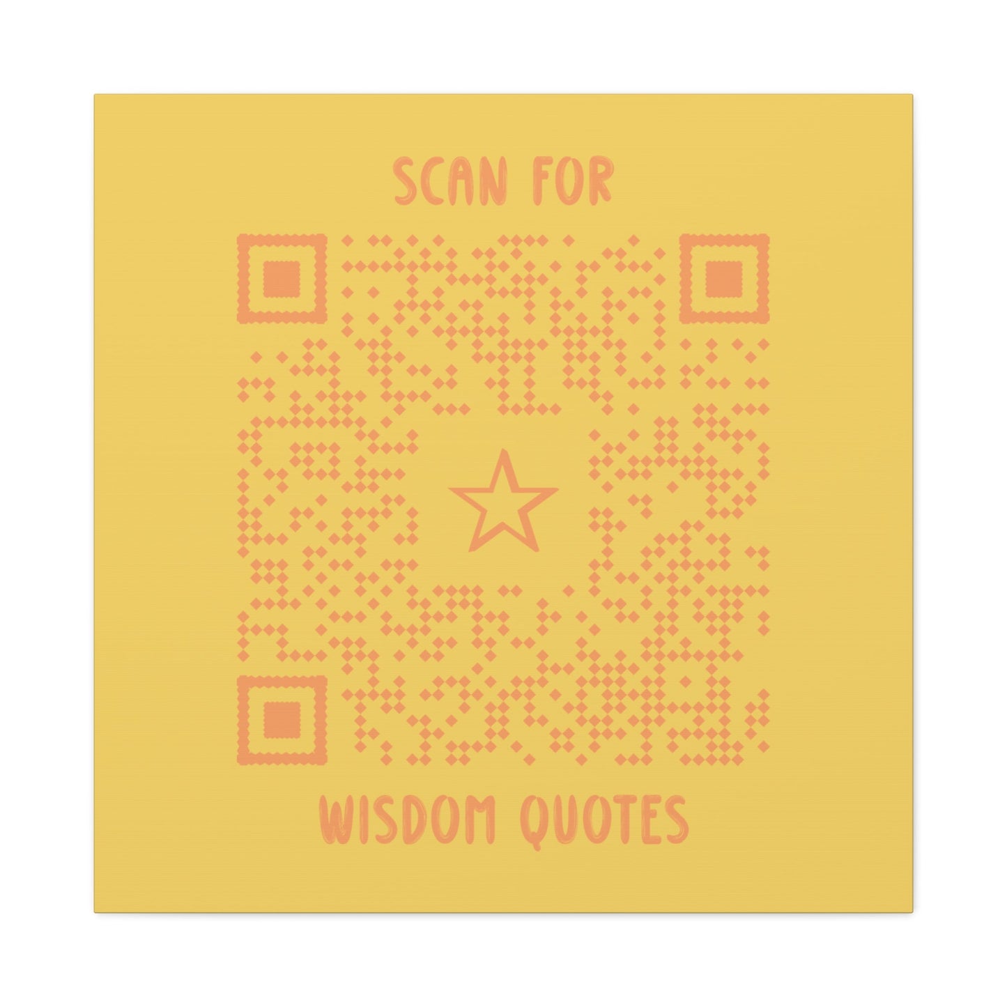 Inspiration – Canvas – Yellow – Scan for Wisdom Quotes - QR NATION