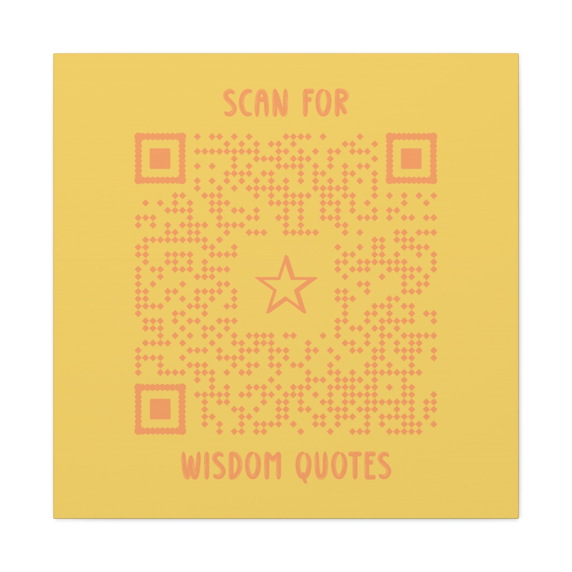 Inspiration – Canvas – Yellow – Scan for Wisdom Quotes - QR NATION