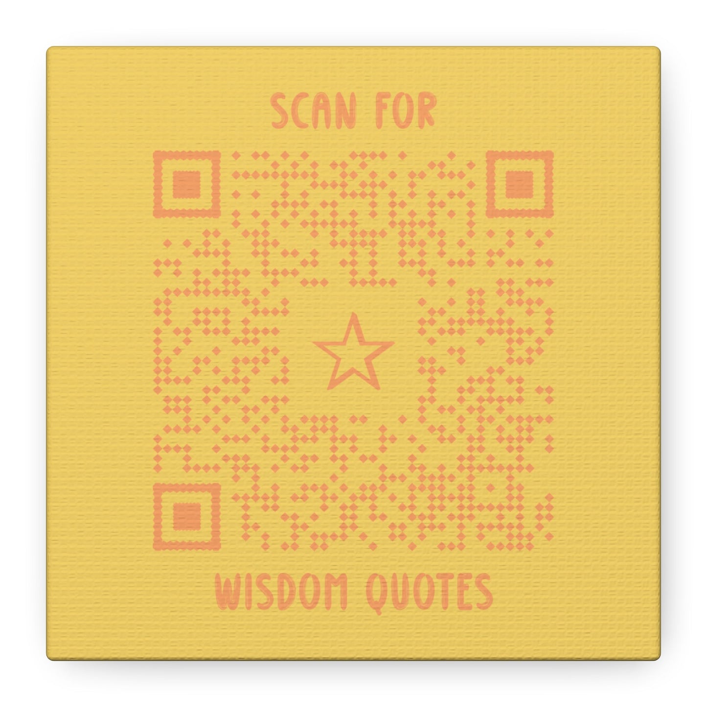 Inspiration – Canvas – Yellow – Scan for Wisdom Quotes - QR NATION