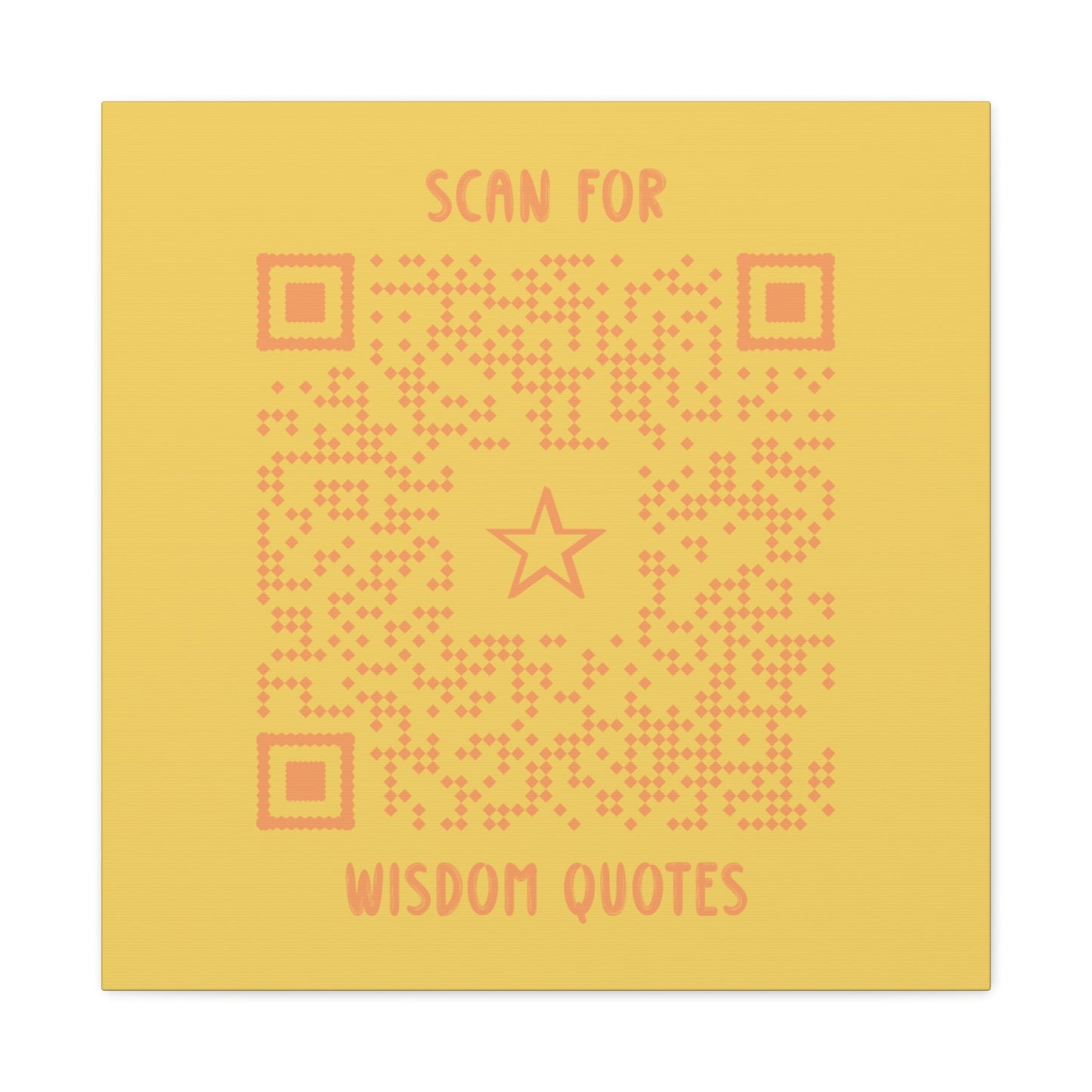 Inspiration – Canvas – Yellow – Scan for Wisdom Quotes - QR NATION