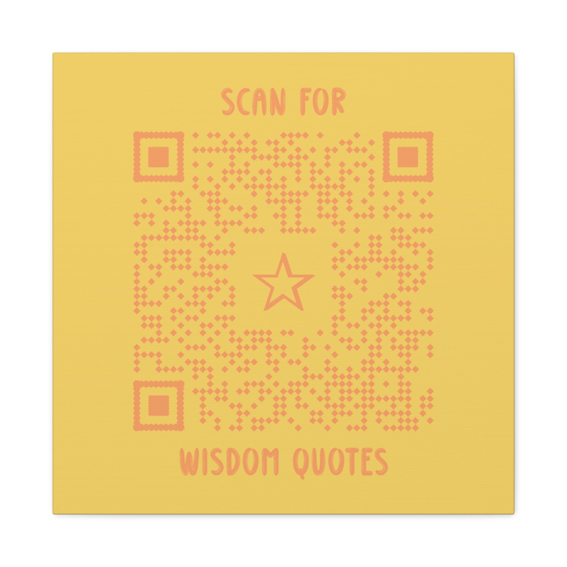 Inspiration – Canvas – Yellow – Scan for Wisdom Quotes - QR NATION