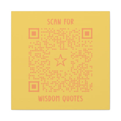 Inspiration – Canvas – Yellow – Scan for Wisdom Quotes - QR NATION