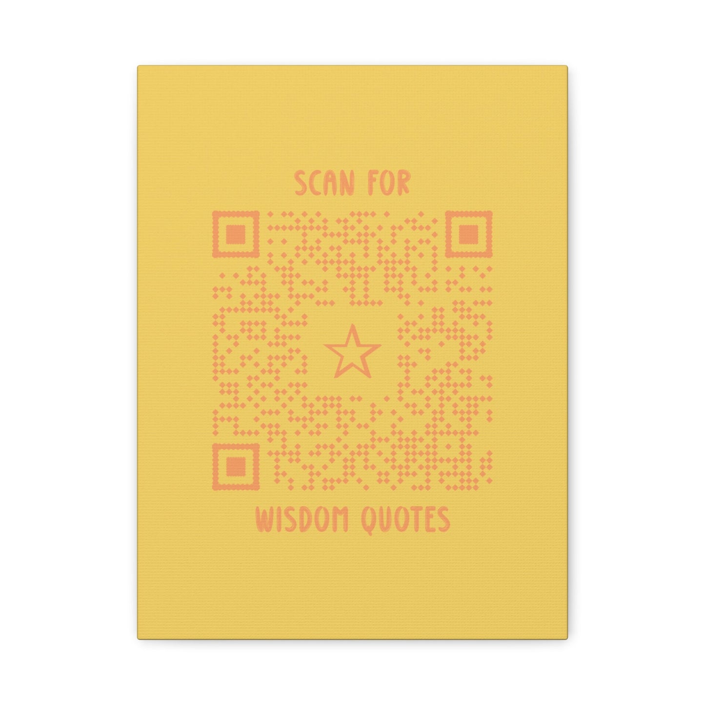 Inspiration – Canvas – Yellow – Scan for Wisdom Quotes - QR NATION