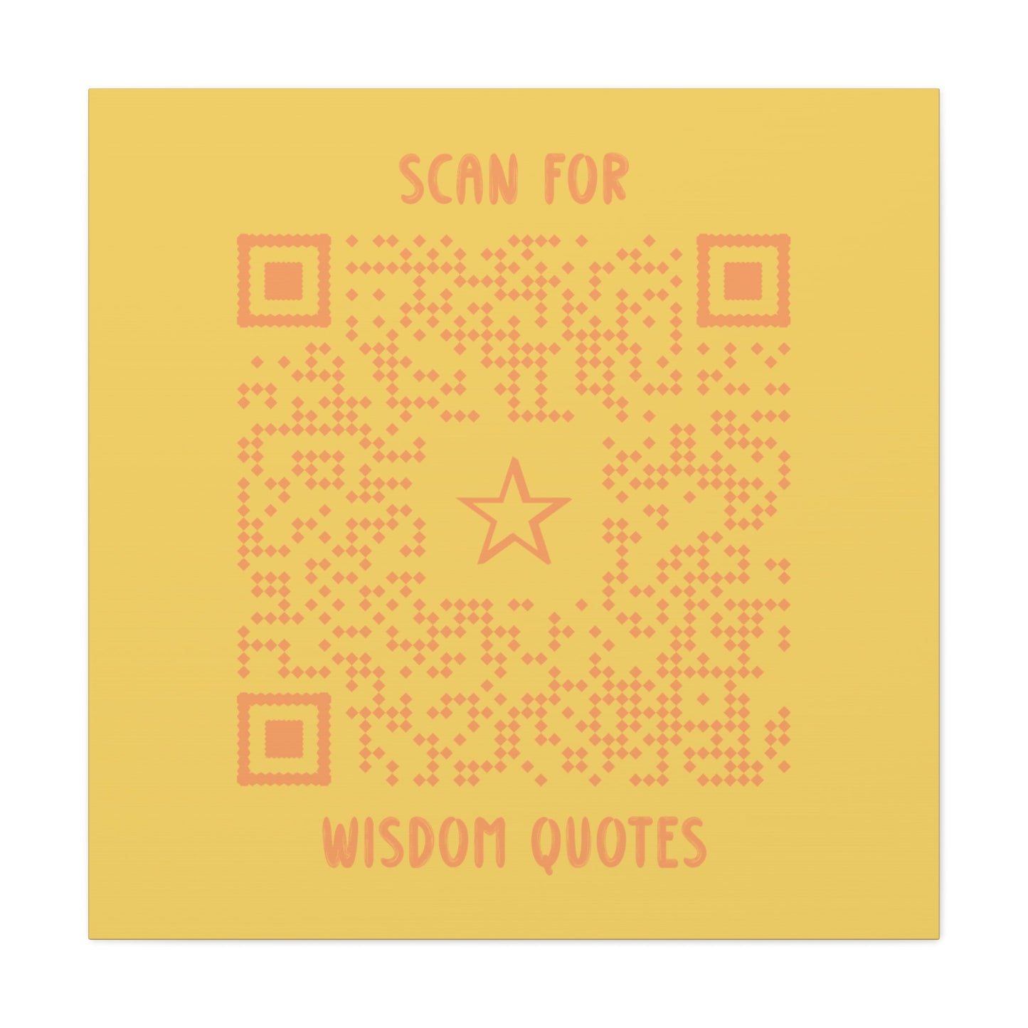 Inspiration – Canvas – Yellow – Scan for Wisdom Quotes - QR NATION