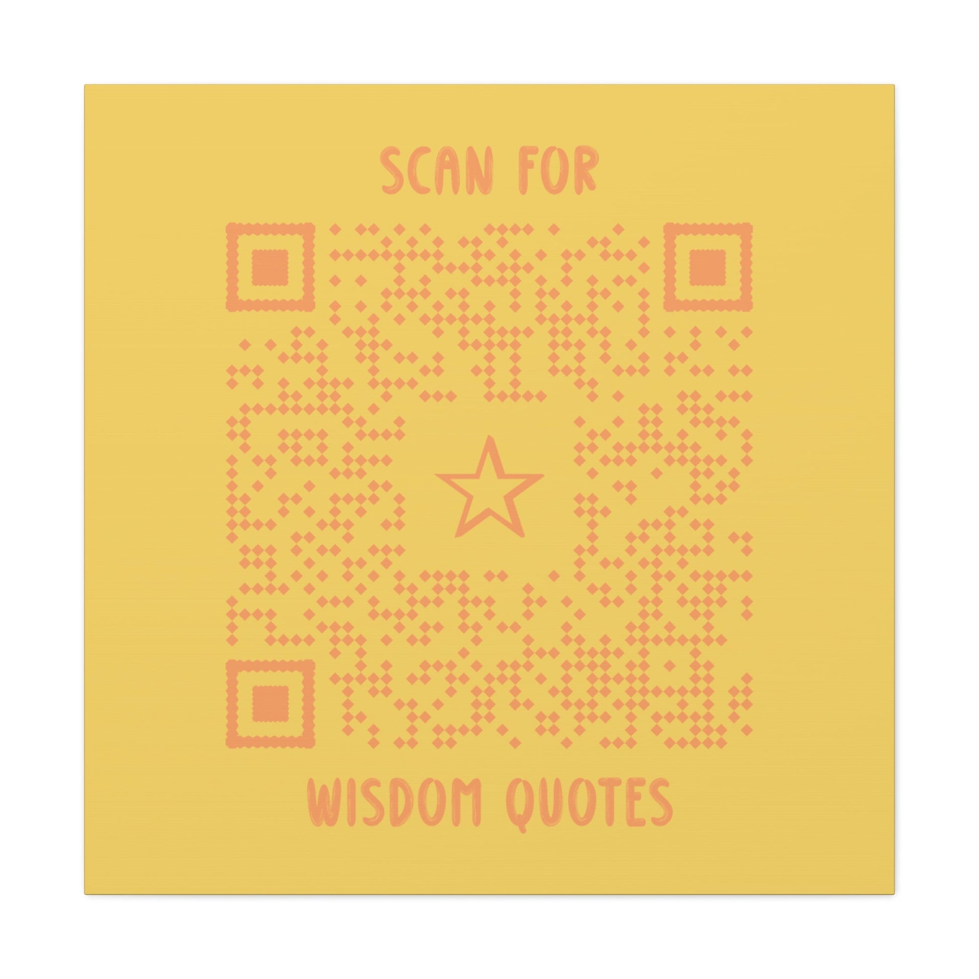 Inspiration – Canvas – Yellow – Scan for Wisdom Quotes - QR NATION